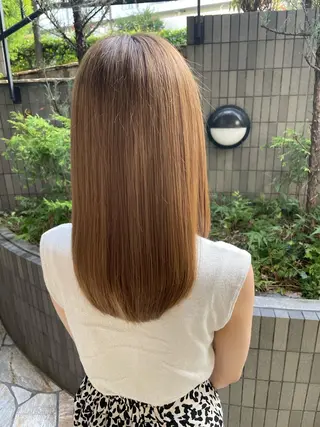 セミロング 髪質改善イノアカラー 富澤ショウタのヘアスタイル