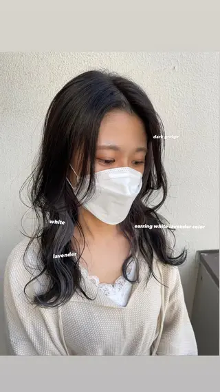 ロング カラー パーマ ヘアアレンジ メンズ キッズ ネイル マツエク・マツパ 透明感カラー・レイヤ ー🎀amika🎀のヘアスタイル