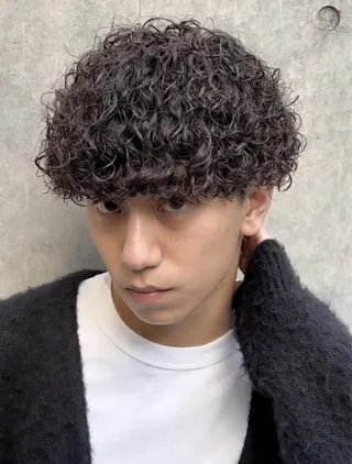 カラー パーマ メンズ 🌟中谷海里🌟 メンズパーマ/垢抜けのヘアスタイル