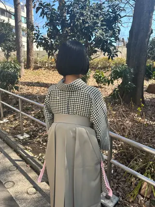 ヘアアレンジ ショート🌼パーマ 本間正子のヘアスタイル