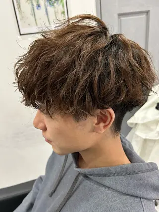 ショート カラー パーマ ヘアアレンジ メンズ 🔥メンズパーマ 特化 渡辺一翔のヘアスタイル