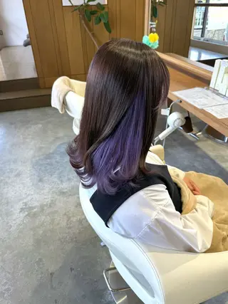 セミロング カラー WATANABE MISAKIのヘアスタイル