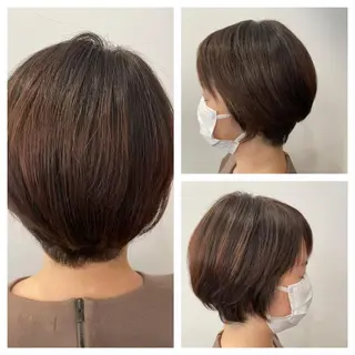 ショート カラー ロングレイヤー 🤍山内　飛鳥🤍のヘアスタイル