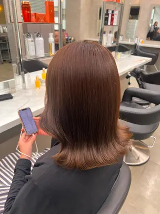 セミロング 💖札幌カラー 指名No.1💖玲奈のヘアスタイル