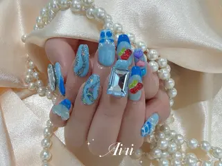 ネイル ネイルサロンAiri 長さ出し·シンプルのネイルデザイン