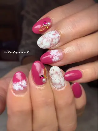 セミロング プライベートサロン Rubynailのネイルデザイン