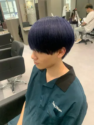 カラー メンズ 酸性ストレート 髪質改善のヘアスタイル