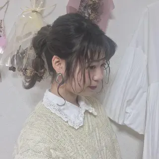 ロング ヘアアレンジ 似合わせカットカラー ♡佐藤捺美のヘアスタイル