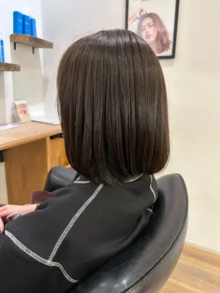 ミディアム 福井 優のヘアスタイル