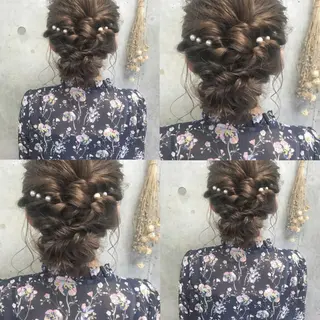 セミロング カラー ヘアアレンジ Satsuki ✂︎♡のヘアスタイル