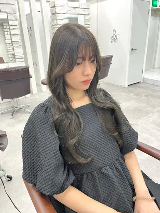 ロング カラー 天王寺韓国ヘア 小山歓実のヘアスタイル