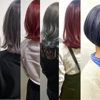 セミロング カラー 坂井田 浩樹のヘアスタイル