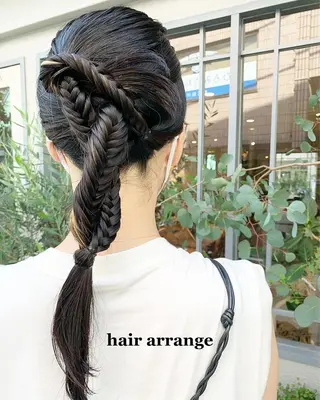 ロング カラー ヘアアレンジ KAWATOKO MISUZUのヘアスタイル