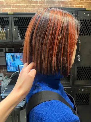 ミディアム カラー 久木原 ゆりのヘアスタイル