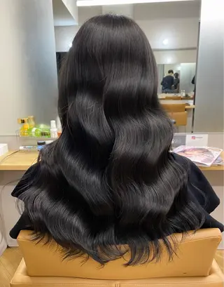セミロング カラー プル艶職人/ にしものヘアスタイル