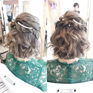 ショート ヘアアレンジ キッズ 早朝✨ヘアセット 着付け/清水玲歌のヘアスタイル