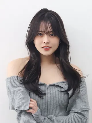 ロング カラー ヘアアレンジ 渋谷のブリーチカラー シェフ🧑‍🍳蓮のヘアスタイル