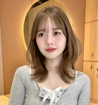 ミディアム ♥️似合わせボブ/ 縮毛矯正/大和田拓夢のヘアスタイル