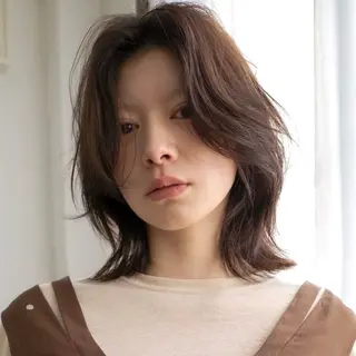 ミディアム RikO *. レイヤー/パーマのヘアスタイル