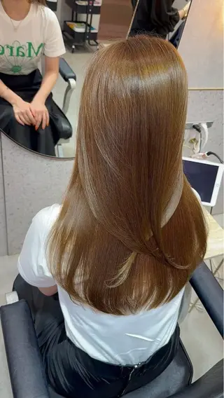 ロング カラー ゆうか♡⟡.· 韓国ヘアのヘアスタイル