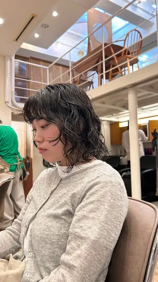 ミディアム パーマ 🌿ボブ パーマ高橋啓太🌿のヘアスタイル