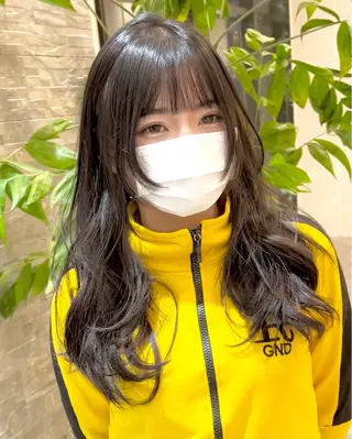 セミロング 大阪ウルフカット 🐺デザインカラーのヘアスタイル