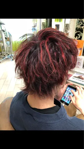 ショート カラー メンズパーマ特化🔥 ツイスパ/シャドウのヘアスタイル