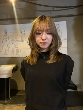 ミディアム カラー クキノケイカ /暖色カラーのヘアスタイル