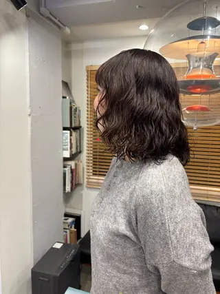 カラー パーマ 熊取谷 茉那のヘアスタイル