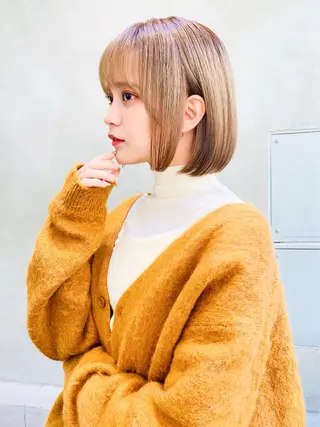 ショート カラー パーマ ヘアアレンジ ✂️ボブ/レイヤー /艶カラー🌷喜美花のヘアスタイル