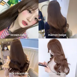 ロング カラー🇰🇷 💕髪質改善のヘアスタイル