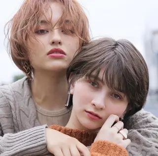 ショート 透け感×顔まわり デザイン✂︎吉田のヘアスタイル