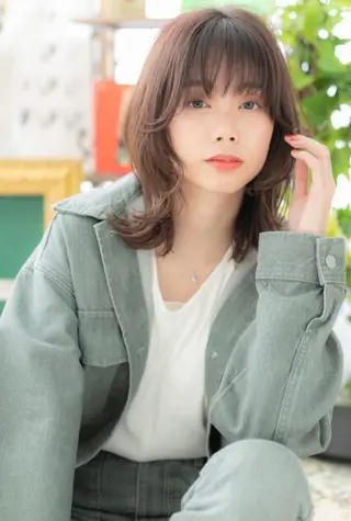 ミディアム パーマ クセ毛解決💠艶髪 縮毛矯正💠棚村竜太のヘアスタイル