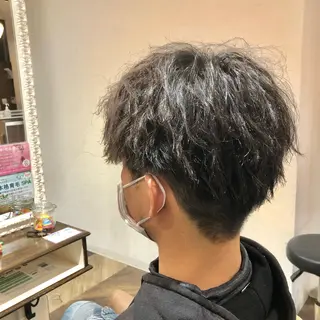 ショート パーマ メンズ 中村 玲美のヘアスタイル