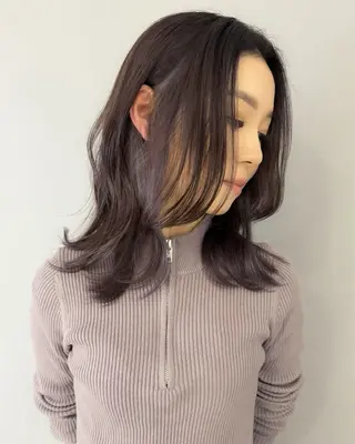 セミロング カラー 田中 優衣 @yuiha.krのヘアスタイル