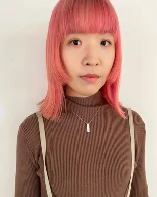 ミディアム カラー Chlan岡本 坂本のヘアスタイル