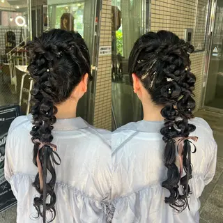 ロング ヘアアレンジ ハイライト/レイヤー /ハイトーン/AOIのヘアスタイル