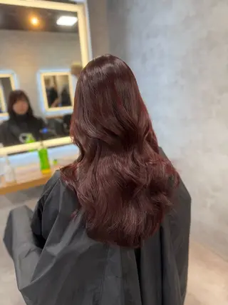 ロング カラー ヘアアレンジ レイヤー×透明感カラ ーHAYATOのヘアスタイル