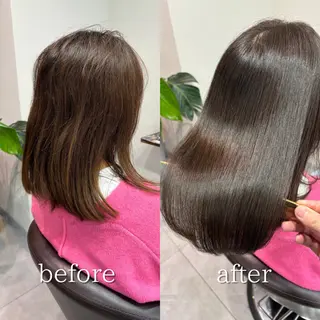 ミディアム 髪質改善・縮毛矯正/ 下村陽平のヘアスタイル