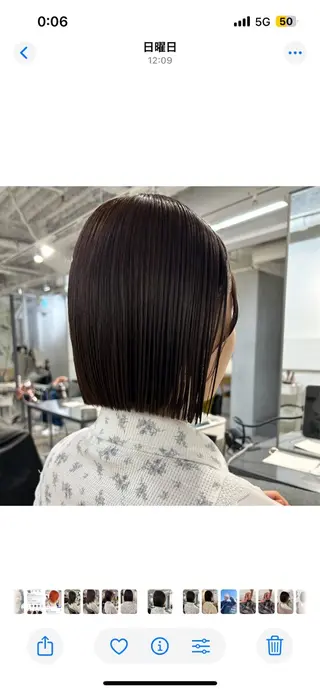 ショート カラー 切りっぱなしBOB 職人💜Anzuのヘアスタイル