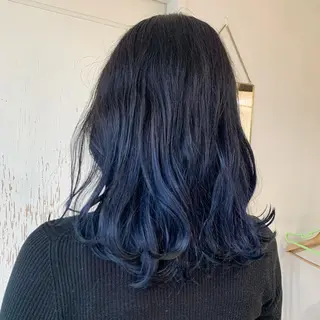 ミディアム カラー コヤマ ナミのヘアスタイル