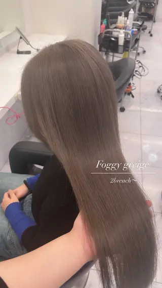 ロング カラー パーマ ヘアアレンジ メンズ キッズ ブリーチなしカラー/ ブラウン/レイヤーのヘアスタイル