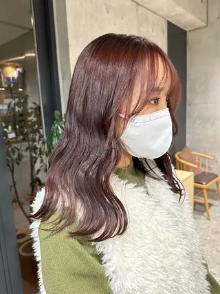 ミディアム ︎🤎W color MIYU‎🤎のヘアスタイル