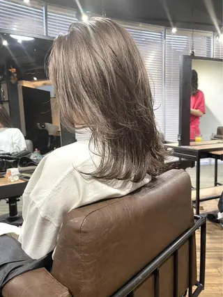 セミロング カラー ARCANAブリーチ ダブルカラー🌟原宿のヘアスタイル