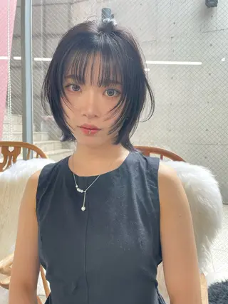 セミロング 原田 智行のヘアスタイル