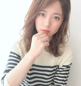 ミディアム パーマ カラー ヘアアレンジ ✂️✂️徳　田✂️ ✂️のヘアスタイル