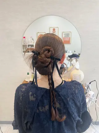 ロング お呼ばれヘア/セット /ヘアアレンジ/れいのヘアスタイル