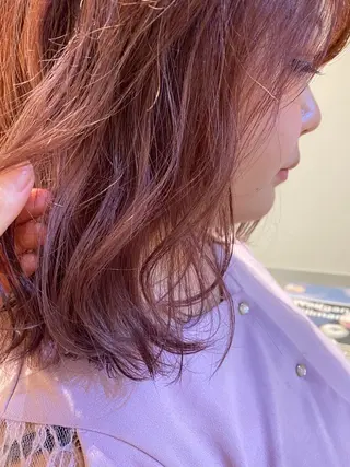 ミディアム カラー 砂原 ひよりのヘアスタイル