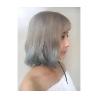 ショート ミディアム カラー 前濱 ノゾミのヘアスタイル
