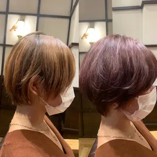 ショート カラー 【くせ毛さんのお悩み 解決🍀】栗橋のヘアスタイル
